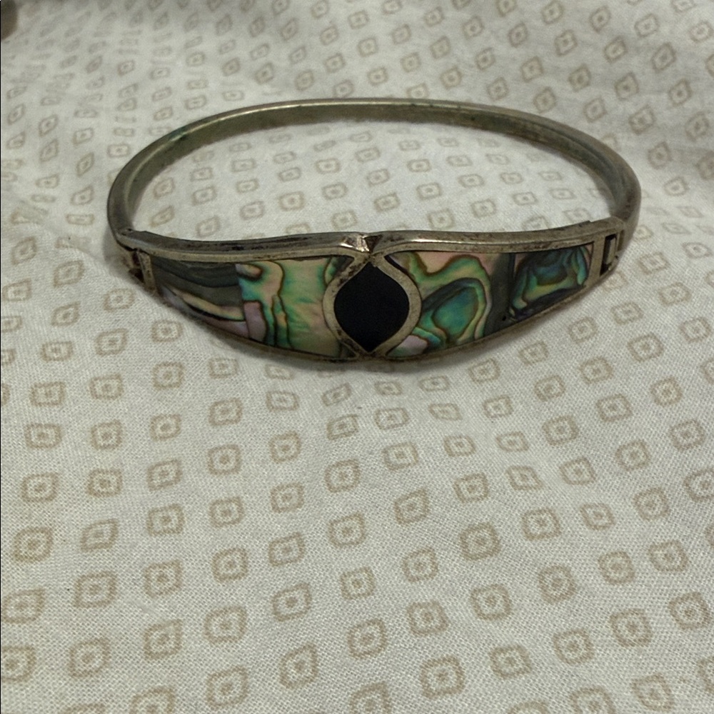 Elegant Abalone Shell Bangle Bracelet *final sale*